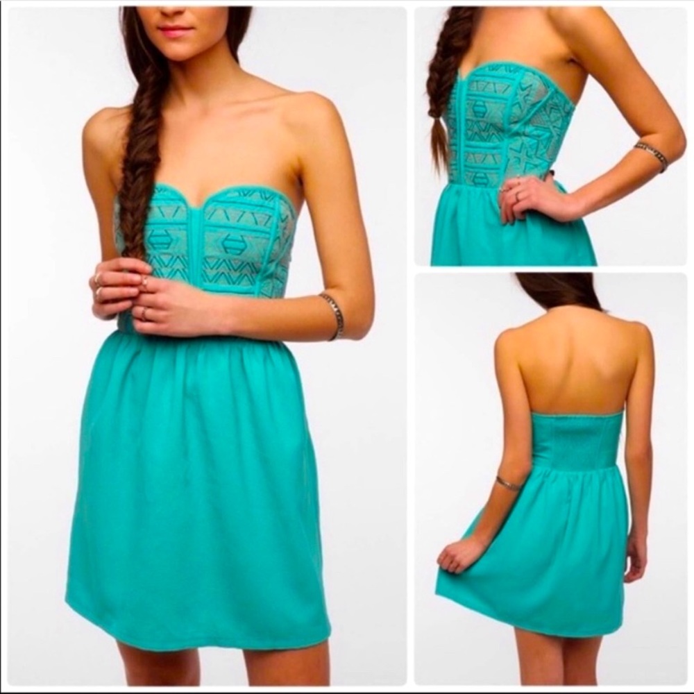 Turquoise Strapless Sundress